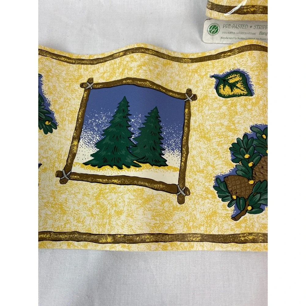 Borders Unlimited Lone Wolf Wallpaper Border 2 Rolls New 15 ft each cabin decor